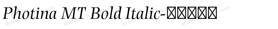 Photina MT Bold Italic字体转换